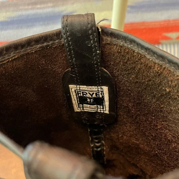 Frye Dark Brown Classic Vintage Harness Boots - Picture 3 of 7